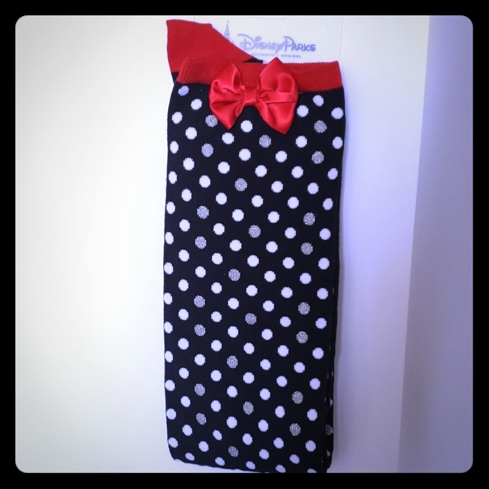 ❤Disney Parks Minnie Mouse Polka Dot Long Socks❤